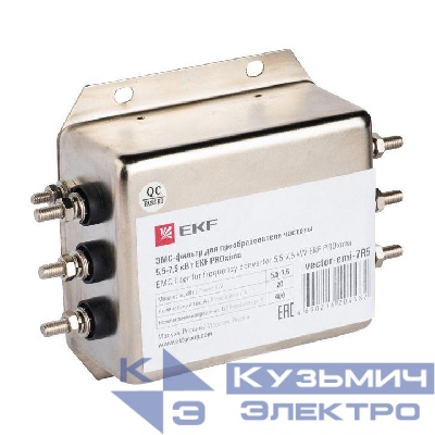 ЭМС-фильтр для преобразователя частоты 5.5-7.5кВт EKF vector-emi-7R5