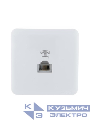 Розетка телефонная Viola RJ11 евро стандарт бел. LEZARD 751-0200-137