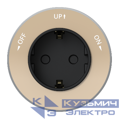 Розетка MultiTrack 16А 2P+E 250В круглая тип MTK13 песочн. SE MTK13001P