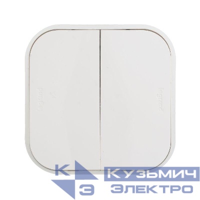 Выключатель 2-кл. ОП Quteo 10А IP20 10AX бел. IEK 782202