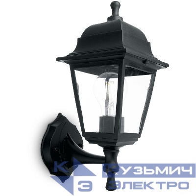 Светильник НБУ 04-60-001 60Вт E27 230В садово-парковый на стену вверх черн. FERON 32226