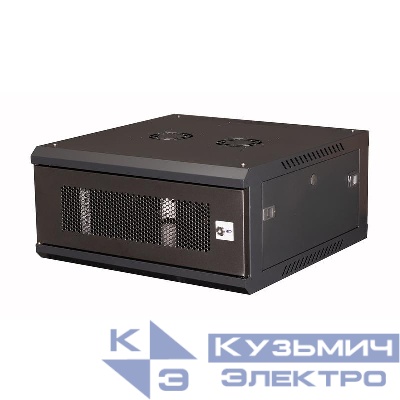 Шкаф телекоммуникационный настен. 19дюйм 4U 280х600х600мм дверь перфорация черн. Datarex DR-650101