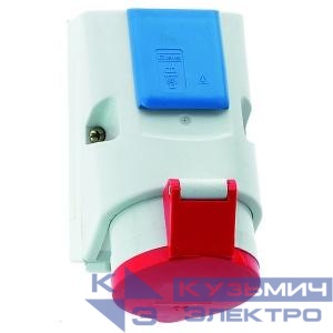 Розетка настенная комбинированная 16А 5п 3P+N+PE 6ч 400В IP44 Bals 1015