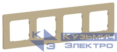 Рамка 4-м СП FLITE РУ-4-К-ФлХ хаки IEK FI-M42-32-20-K59