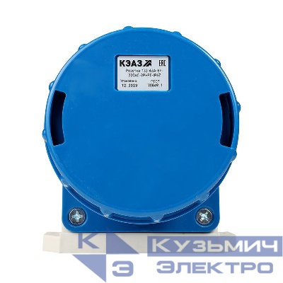 Розетка 133 63А 6h 220AC 2P+PE IP67 для монтажа на поверхность КЭАЗ 241219