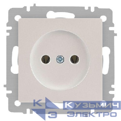 Розетка 1-м СП Accent 6-201-06 16А IP20 250В 2P перламутр. Intro Б0063667