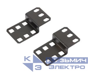 Комплект кронштейнов с крепежом для бокового крепления блоков розеток и шин заземления черн. NIKOMAX TLK-BRACK-SIDE-2-BK
