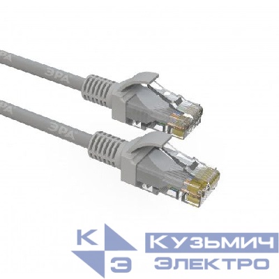 Патч-корд кат.5E U/UTP неэкранир. Simple 5м сер. Эра Б0051374