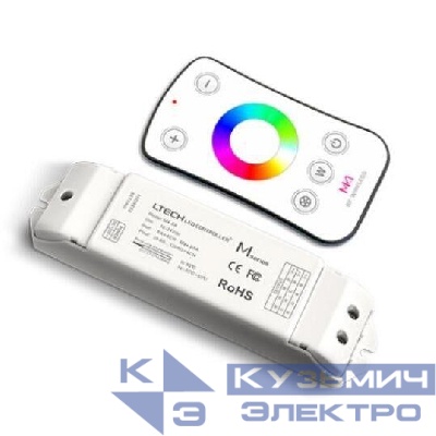 Контроллер RGBW для LED ленты 12-24В IP20 135x30x20мм c пультом 4CH 240/480W (12В/24В) (LTECH) VARTON M4+M4-5A