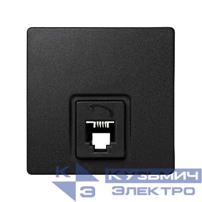 Розетка телефонная ОП Simon73 Loft RJ11 графит Simon 73480-62