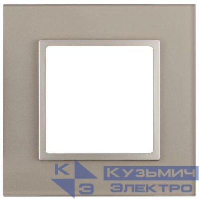 Рамка 1-м 14-5101-04 стекло Elegance шампань+шампань ЭРА Б0034473