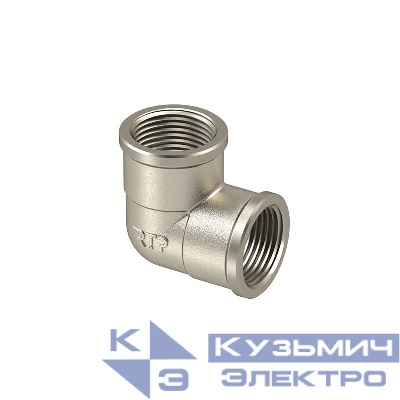 Угольник латунь внутр./внутр. резьба 1 1/4дюйм х90град. еврослот никель RTP 40900