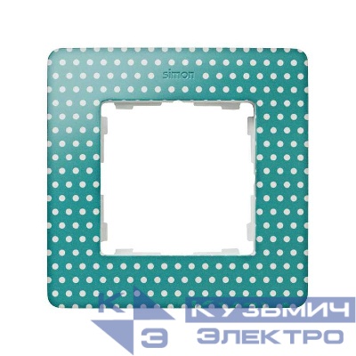Рамка 1-м Simon82 Detail аквамарин точки Simon 8200610-212
