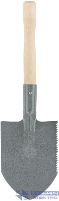 Лопатка туристическая 150х215х550мм с деревянным черенком 77233