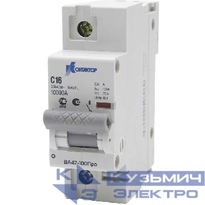 Выключатель автоматический модульный 1п C 40А 10кА ВА47-100Про Контактор 7000306