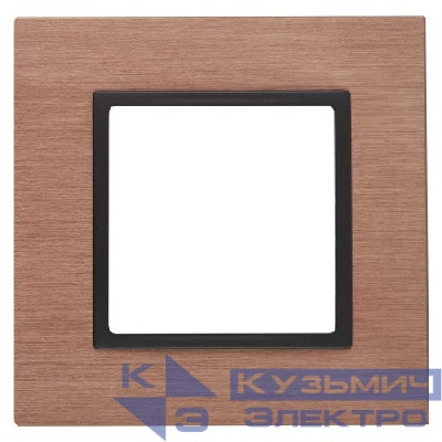 Рамка 1-м 14-5201-14 металл Elegance медь+антрацит ЭРА Б0034544