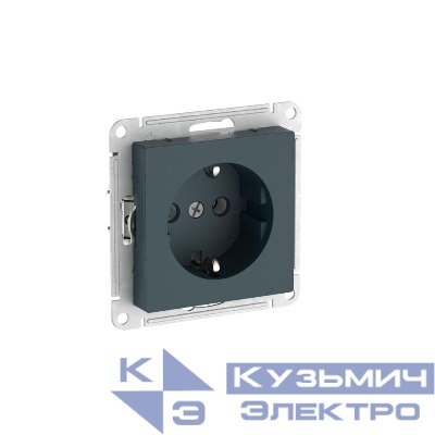 Розетка AtlasDesign 16А с заземл. быстрозажим. клем. механизм изумруд SE ATN000843S