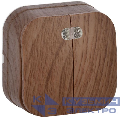 Выключатель 2-кл. ОП GLORY 10А ВС20-2-1-ХД с индикацией дуб IEK EVH21-K24-10