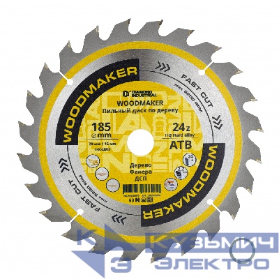 Diamond Industrial Диск пильный по дереву 185х20/16 мм Z=24 АТВ WoodMaker DIDD185Z24