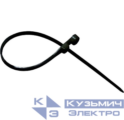 Хомут кабельный под винт 3.6х150 нейл. черн. (уп.100шт) Rexant 07-0155