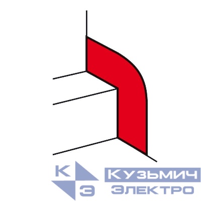 Накладка на стык со стеной для кабель-канала шириной 195-220 Leg 010699