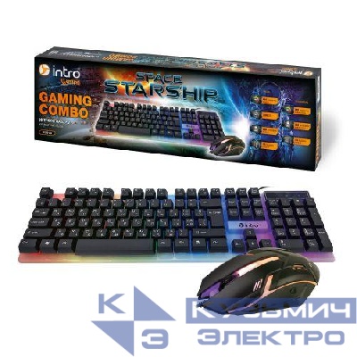 Комплект игровой KG890 (клавиатура и мышь) проводной черн. Intro Б0064976