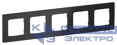 Рамка 5-м СП FLITE РУ-5-К-ФлЧ черн. IEK FI-M52-32-20-K02