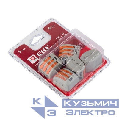 Клемма строительно-монтажная СМК 222-413 (блист.5шт) EKF plc-smk-413b