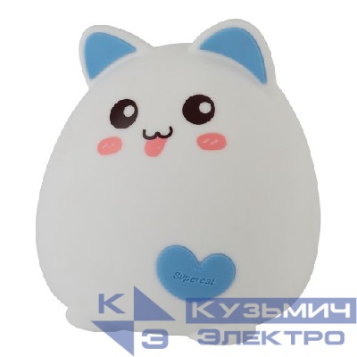 Светильник NLED-414-2W-BU ночник бел. с син. Эра Б0041093