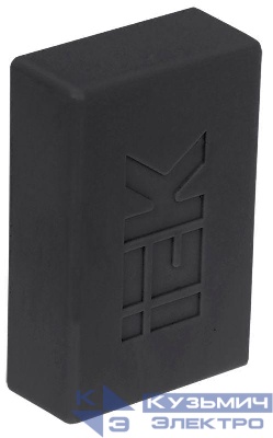 Заглушка КМЗ 40х25 черн. (уп.4шт) ELECOR IEK EL-KK10D-Z-040-025-K02