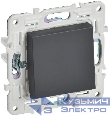 Выключатель кнопочный 1-кл. SKANDY 10А SK-V14T титан IEK SK-V17-0-10-K48