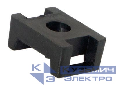 Площадка для крепления стяжки 22х16мм (ПС-2) черн. (уп.100шт) Rexant 07-2103