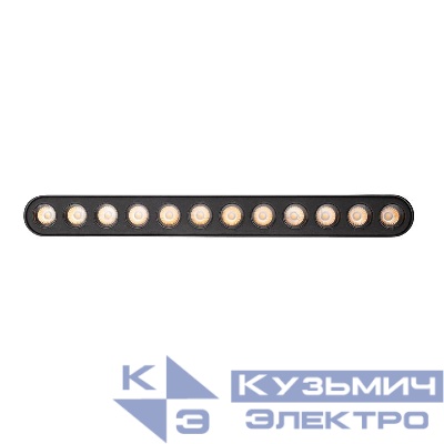 Светильник светодиодный трековый MTR16 1212 12Вт 4000К spot 36град. BL IP20 низковольтный Pro черн. JazzWay 5056312