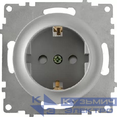 Розетка 1-м СП Florence 16А IP20 с заземл. защ. шторки винтов. клеммы механизм сер. (1E10101302) OneKeyElectro 2172833