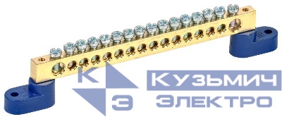 Шина нулевая ШНИ-8х12-16-У2-С на двух угловых изоляторах IEK YNN10-812-16C2-K07