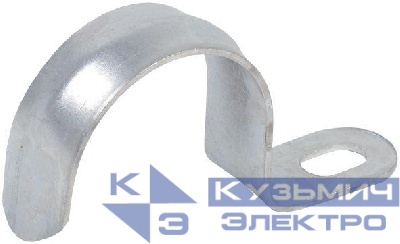 Скоба крепежная однолапковая d25-26мм метал. (уп.10 шт) IEK CMAT10-25-010