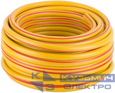 Шланг поливочный трехслойный армированный 1/2дюймх2.0ммх25м желт. КУРС 76315