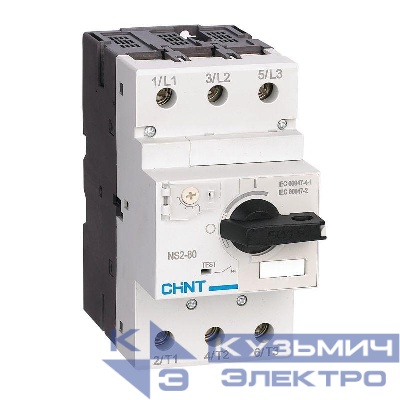 Выключатель автоматический для защиты двигателя 48-65А NS2-80 с поворотн. ручкой (R) CHINT 279724