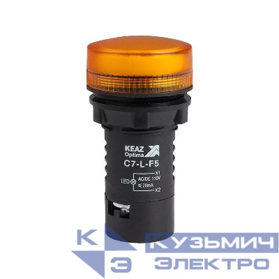 Лампа светодиодная OptiSignal Compact D22 С7-L-F5 желт. 110В AC/DC XB7EV05GP КЭАЗ 362156