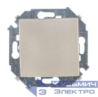 Переключатель проходной 1-кл. СП Simon 15 16А IP20 250В винтов. зажим механизм шампань Simon 1591201-034