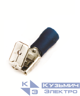 Наконечник плоский смеш. 1.5-2.5кв.мм отв. d6.3х0.8мм син. (уп.50шт) DKC 2B30P