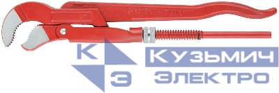 Ключ трубный газовый 45град. (тип S) 1дюйм (300мм) инстр. сталь КУРС 70365