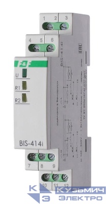 Реле импульсное BIS-414i (установка на DIN-рейку; управление двумя нагрузками; для нагрузки с больш. пусков. током (160А/20мс)) F&F EA01.005.020
