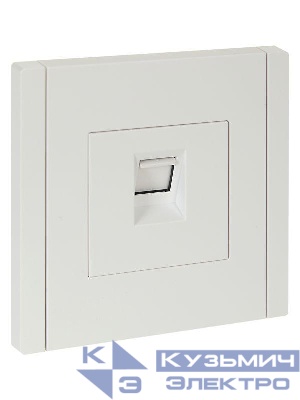 Розетка компьютерная RJ45 кат.5E FORTE&PIANO FP232 бел. IEK FP-K10-1-K01