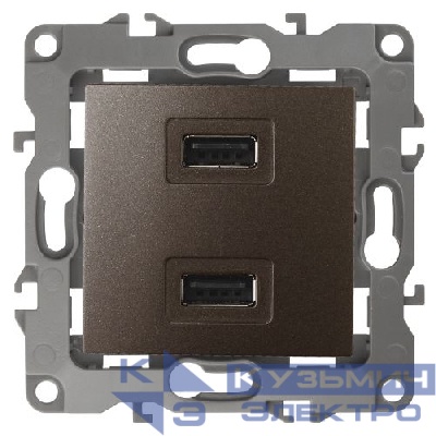 Устройство зарядное USB 12-4110-13 5В-2100мА бронза ЭРА Б0027498