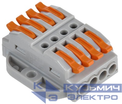 Клемма строительно-монтажная СМК 222-4144P (уп.4шт) IEK UKZ20-4144P-004
