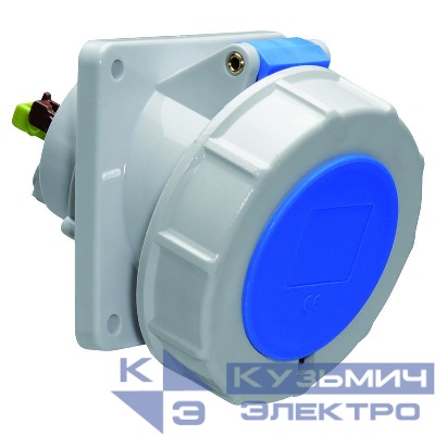 Розетка встраиваемая 32А 3п 6ч 230В IP67 наклонная 85х85 Quick Connect Bals 12819