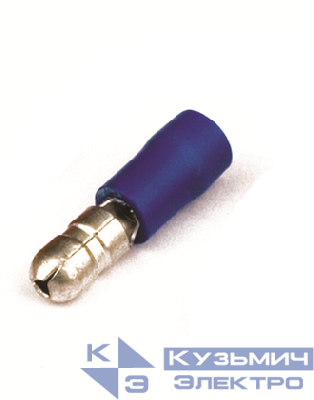 Наконечник цилинд. "вилка" 1.5-2.5кв.мм отв. d5 син. (уп.100шт) DKC 2B96P