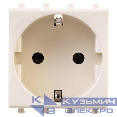 Розетка 1-м 2мод. Avanti "Ванильная дымка" 16А IP20 2P+E защ. шторки беж. DKC 4405002