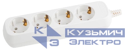 Колодка удлинителя 4-м с заземл. KX-4e Эра Б0028340